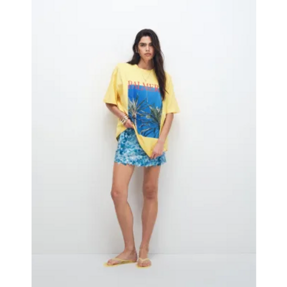 ASOS DESIGN layered sequin mini skirt in blue